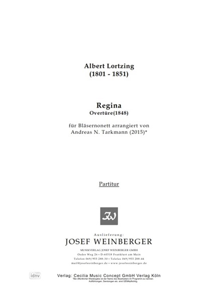 Albert Lortzing: Regina Ouvertüre