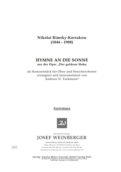 Nikolai Rimski-Korsakoff: Hymne an die Sonne