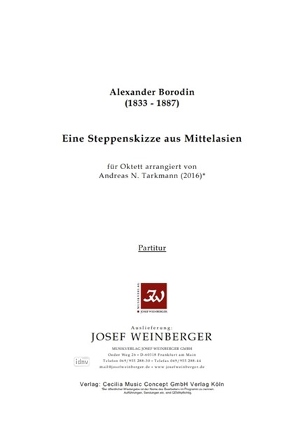 Alexander Borodin: EIne Steppenskizze aus Mittelasien (Dans les steppes de l'Asie centrale - In the Steppes of Central Asia)