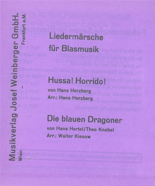 Hans Hertel, Theo Knobel: Die blauen Dragoner - Hussa, Horrido