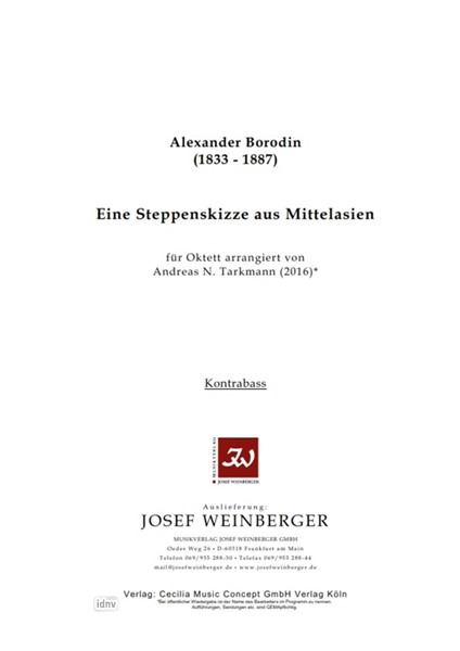 Alexander Borodin: EIne Steppenskizze aus Mittelasien (Dans les steppes de l'Asie centrale - In the Steppes of Central Asia)