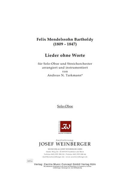 Felix Mendelssohn Bartholdy: Lieder ohne Worte