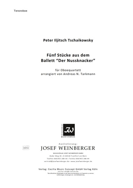 Peter Iljitsch Tschaikowsky: Fünf Stücke aus dem Ballett "Der Nussknacker"