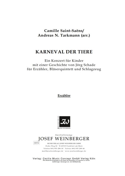 Camille Saint-Saens: Karneval der Tiere