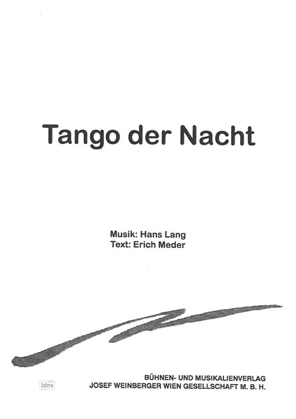 Hans Lang: Tango der Nacht