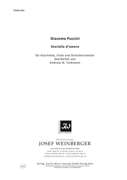 Giacomo Puccini: Storiella d´amore