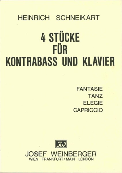 Heinrich Schneikart: Vier Stücke für Kontrabass und Klavier
