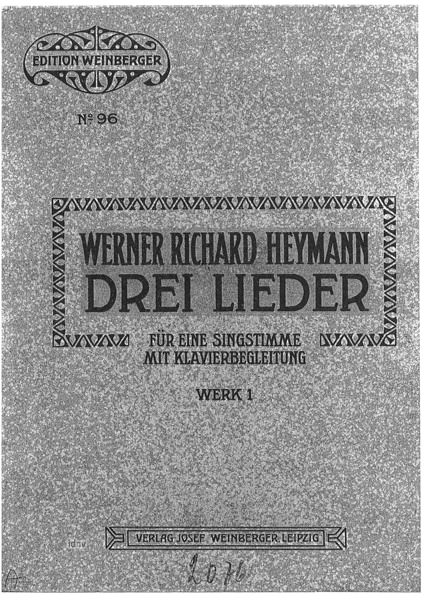 Werner Richard Heymann: Drei Lieder
