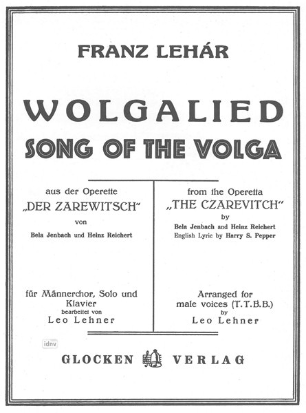 Franz Lehár: Wolgalied