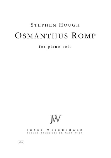 Stephen Hough: Osmanthus Romp