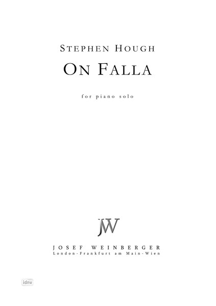 Stephen Hough: On Falla