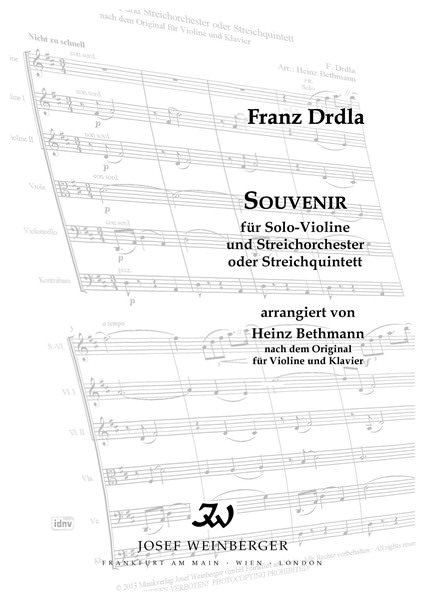 Franz Drdla: Souvenir