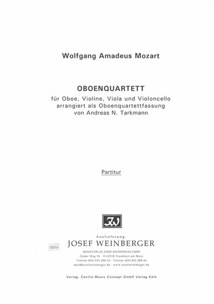Wolfgang Amadeus Mozart: Oboenquartett