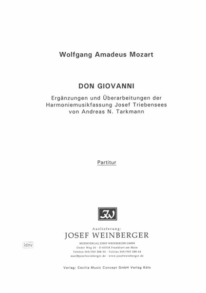 Wolfgang Amadeus Mozart: Don Giovanni