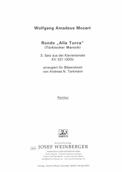Wolfgang Amadeus Mozart: Rondo "Alla Turca"