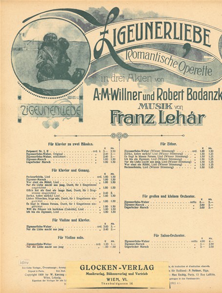 Franz Lehár: Zigeunerliebe - Walzer