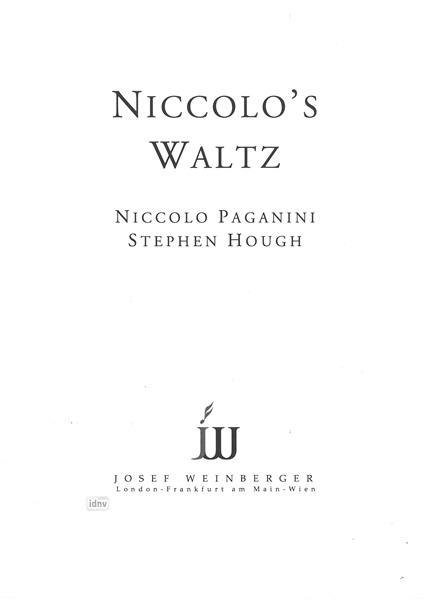 Niccolò Paganini, Stephen Hough: Niccolo's Waltz