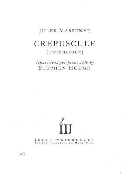 Jules Massenet: Crepuscule