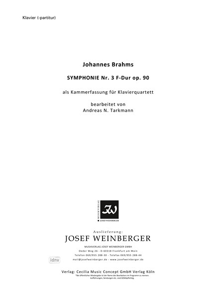 Johannes Brahms: Symphonie Nr. 3