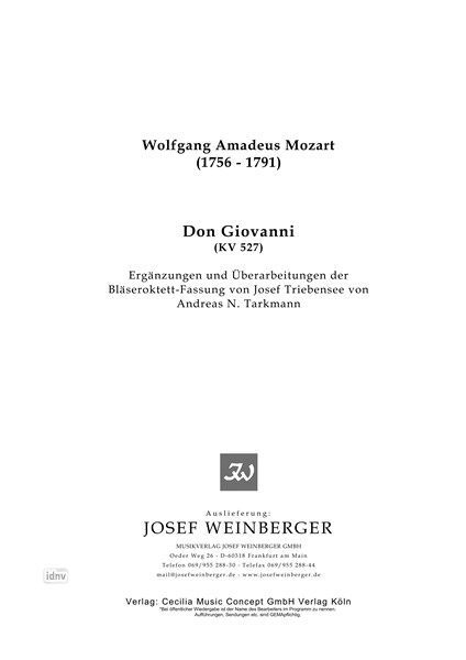 Wolfgang Amadeus Mozart: Don Giovanni