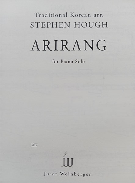 Trad. Korea, Stephen Hough: Arirang