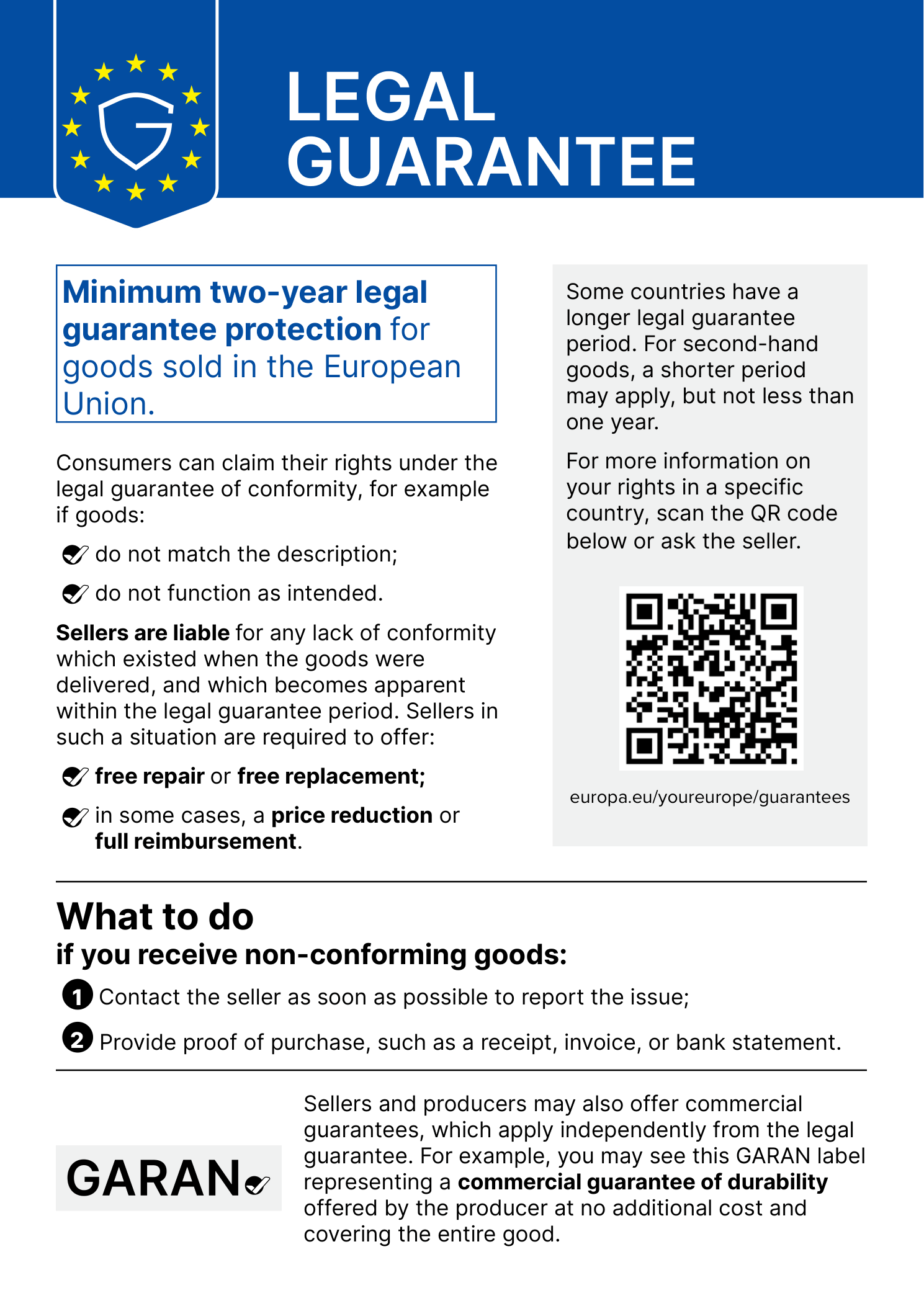 EU Legal Guarantee